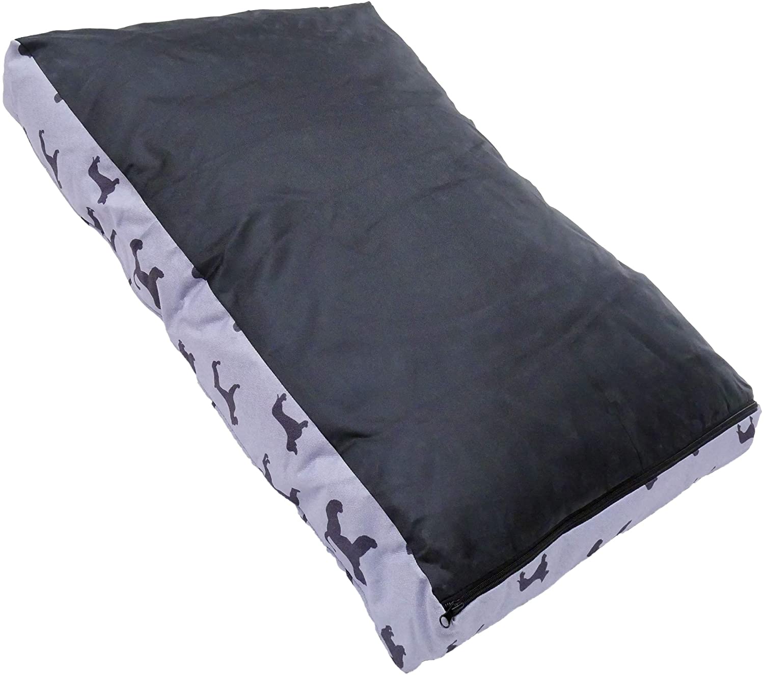 Rosewood_Padded Dogs Print Grey Mattress