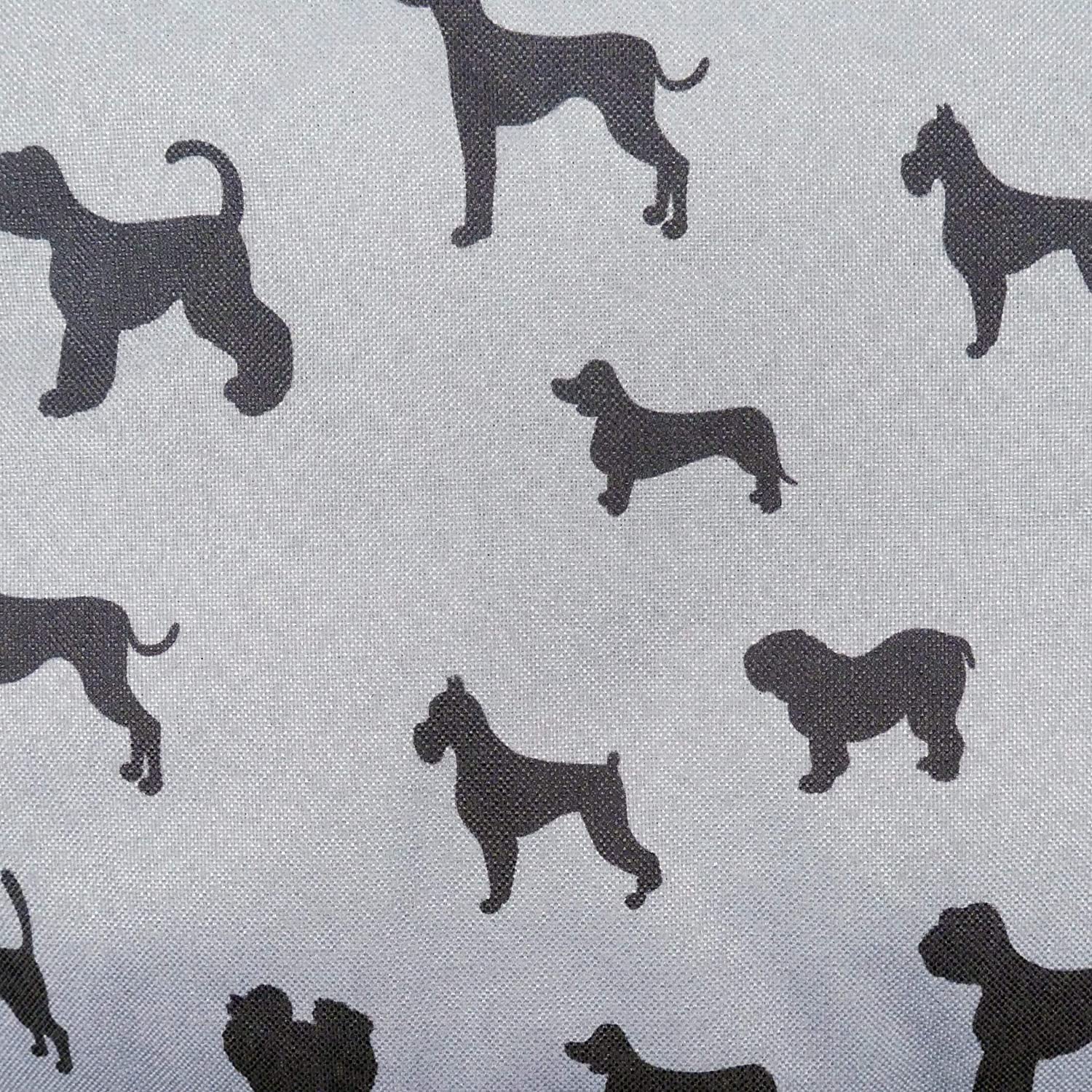 Rosewood_Padded Dogs Print Grey Mattress