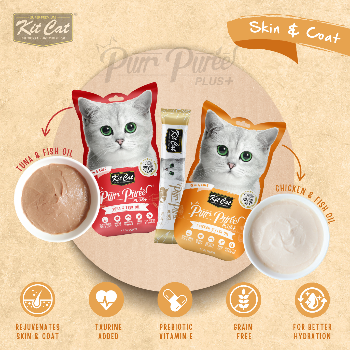Purr Puree Plus+ (4 x 15g)