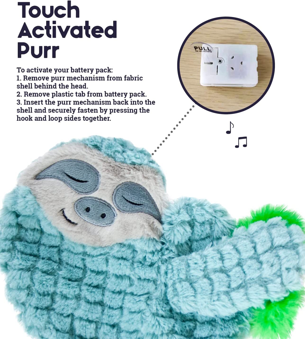 Snoozin Sloth Purr Pillow
