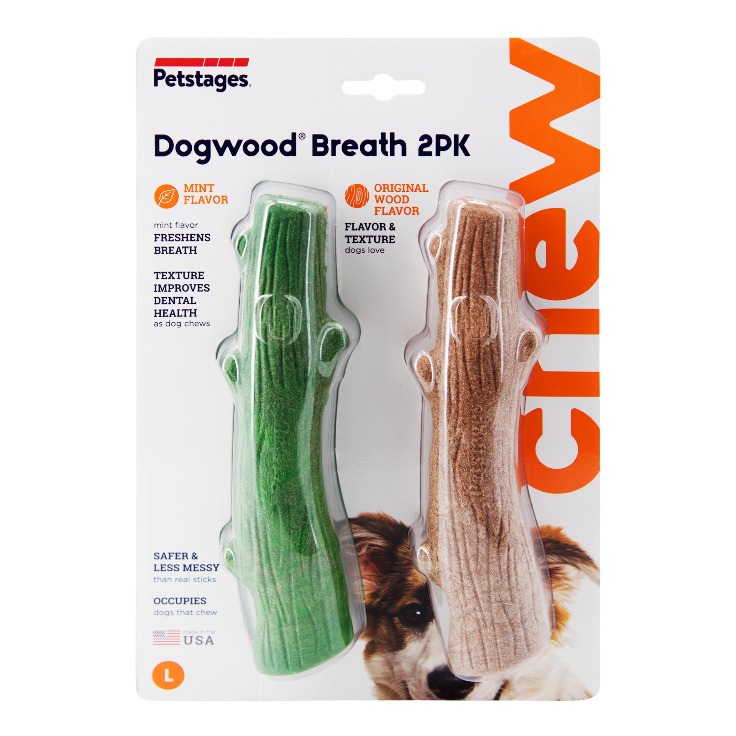 TOYD126_Petstages_Dogwood 2PK Original/Fresh Breath Large