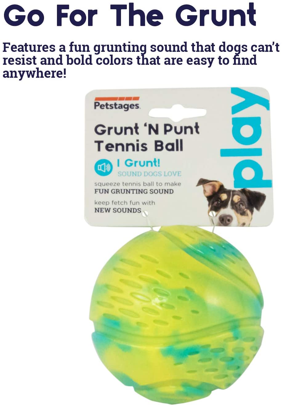 TOYD136_Petstages_Grunt 'n Punt Tennis Ball Grn