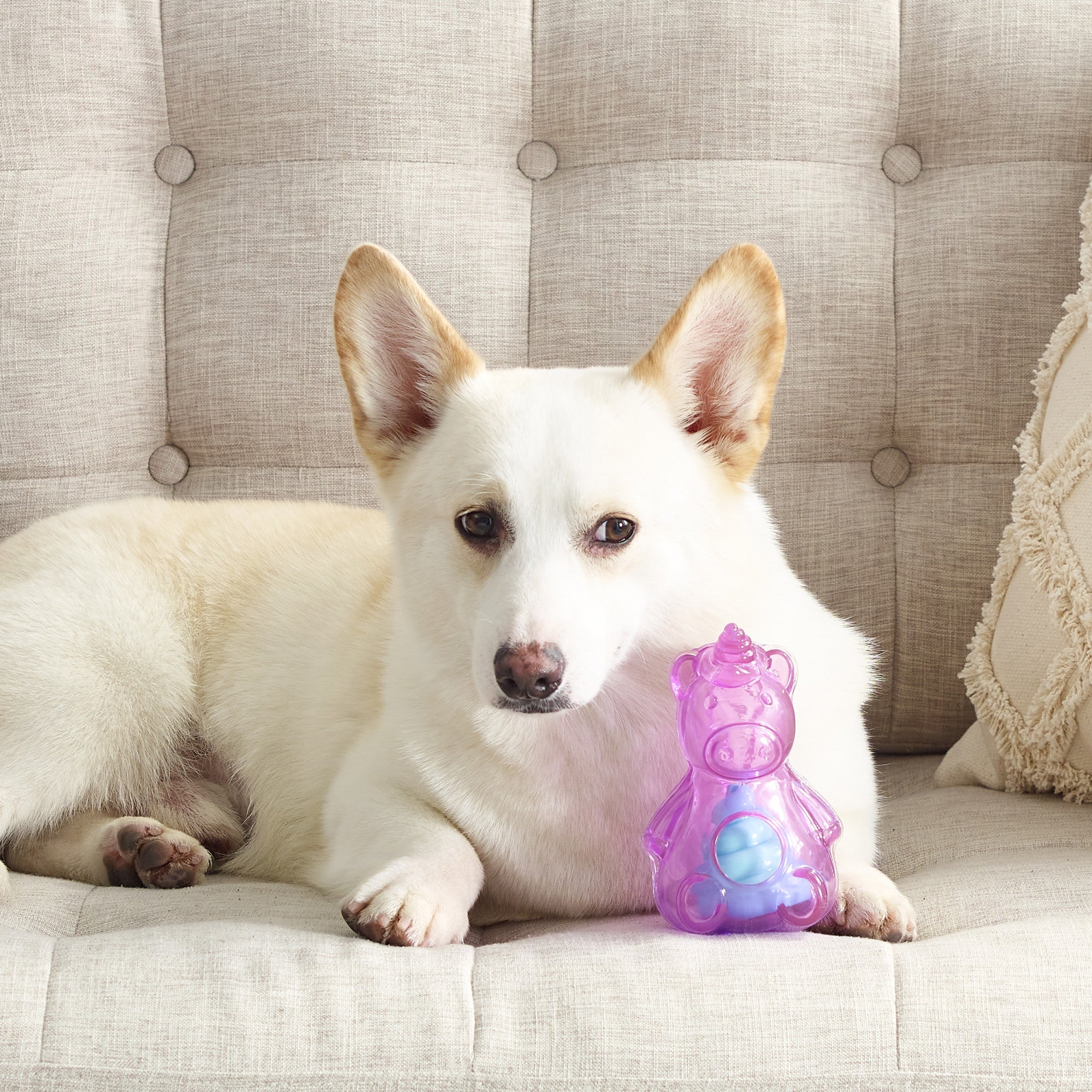 TOYD141_Petstages_Rattle Treat & Squeak Unicorn