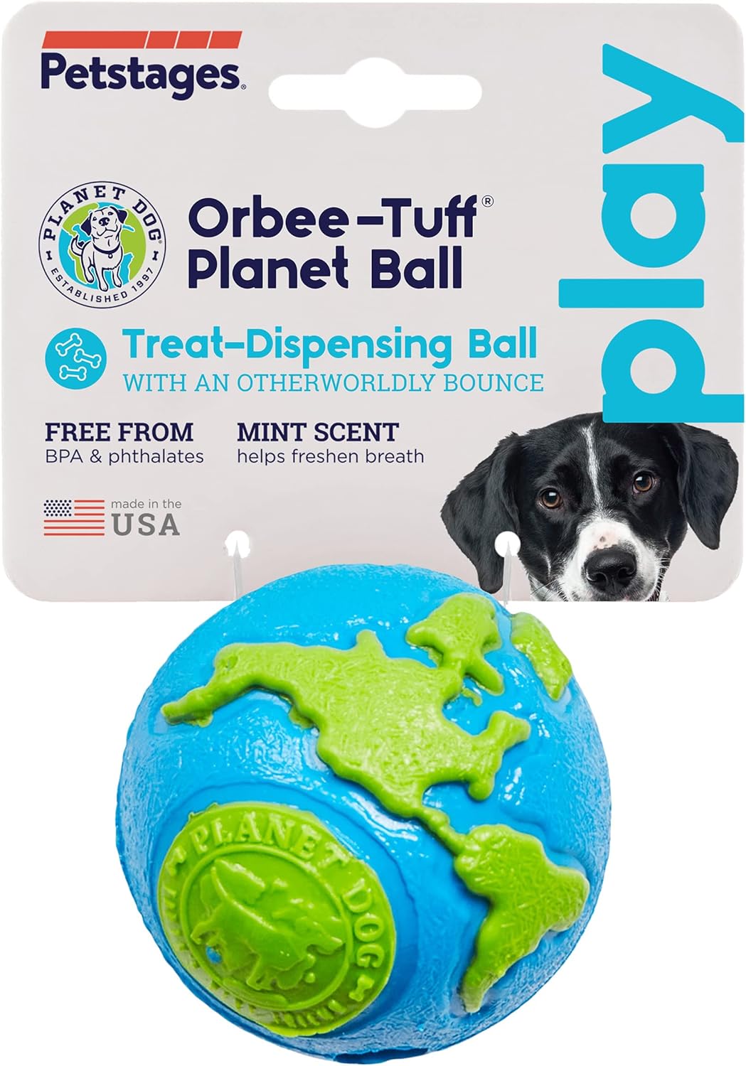 TOYD148M_Petstages_Planet Dog_Orbee Ball Blue/Green MD