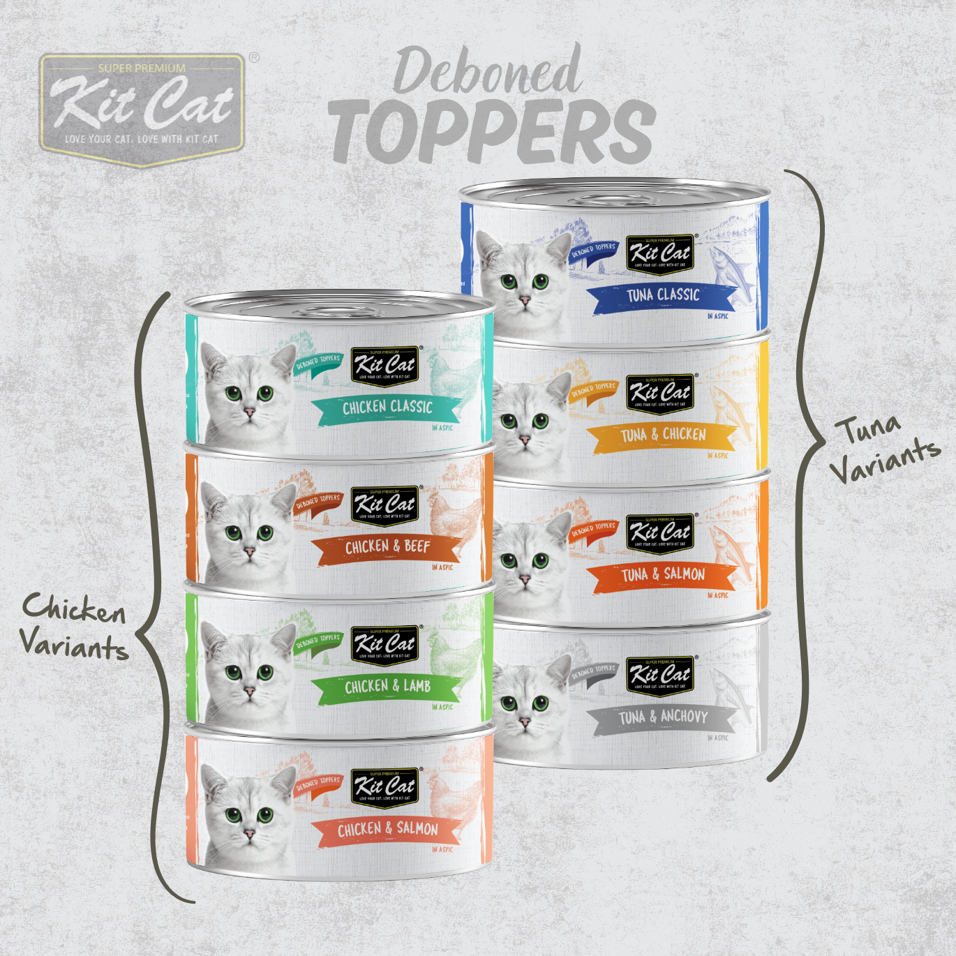 Kit Cat Deboned Toppers - Chicken Variants (80g)