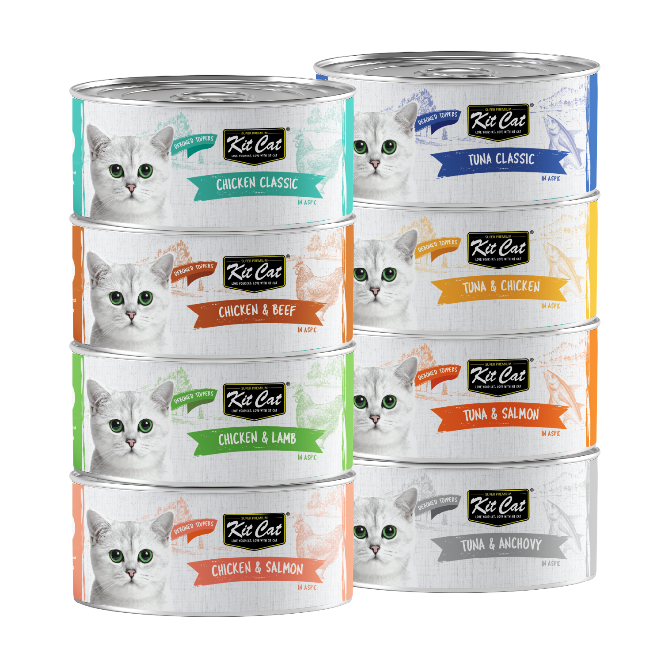 Kit Cat Deboned Toppers - Tuna Variants (80g)