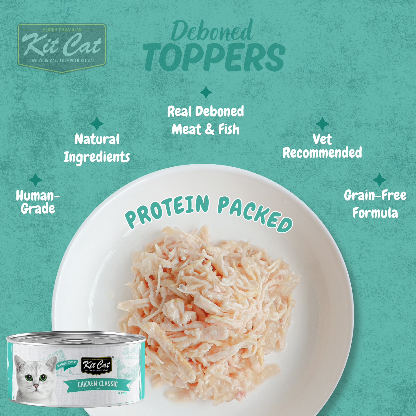 Kit Cat Deboned Toppers - Chicken Variants (80g)