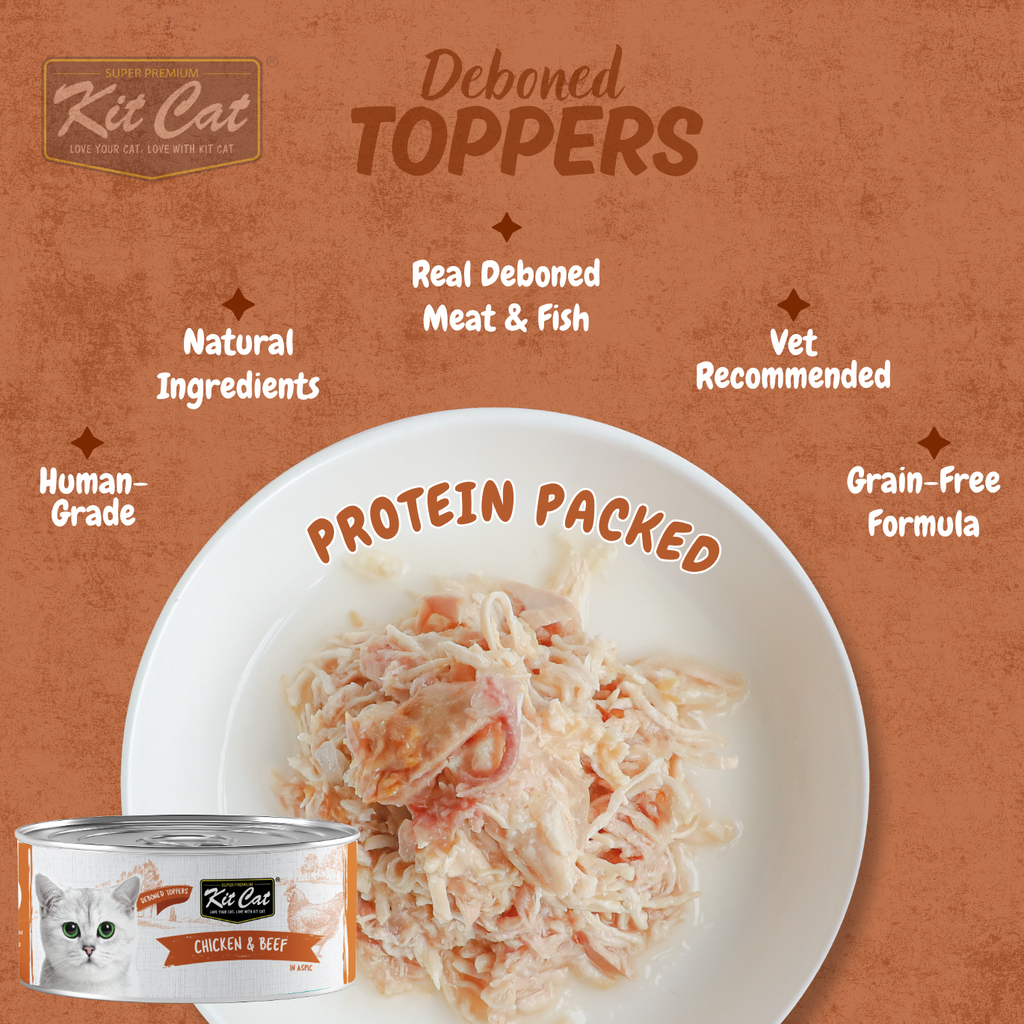 Kit Cat Deboned Toppers - Chicken Variants (80g)