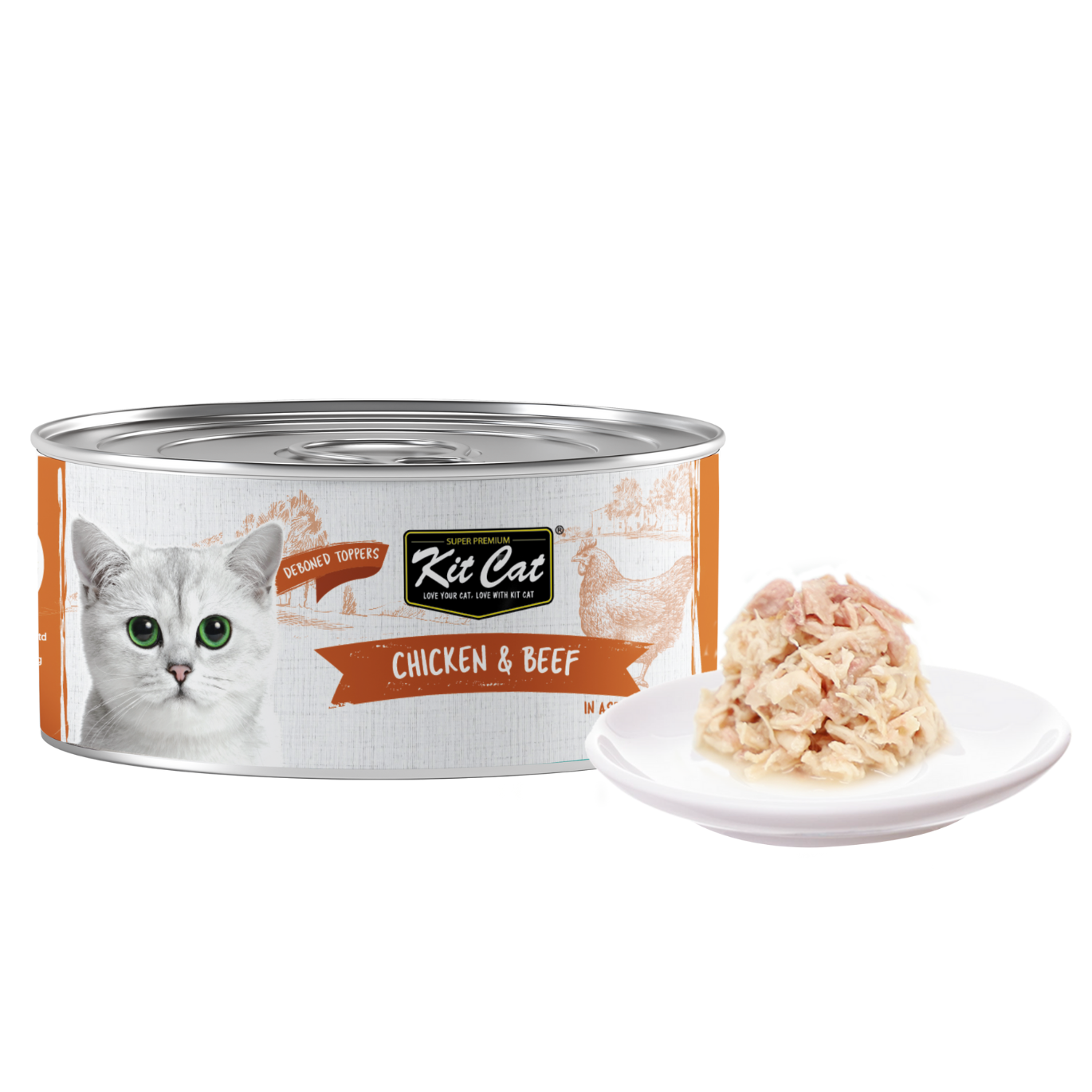 Kit Cat Canned Food Aspic/Toppers Bulk Deal (80g x 24 tins)