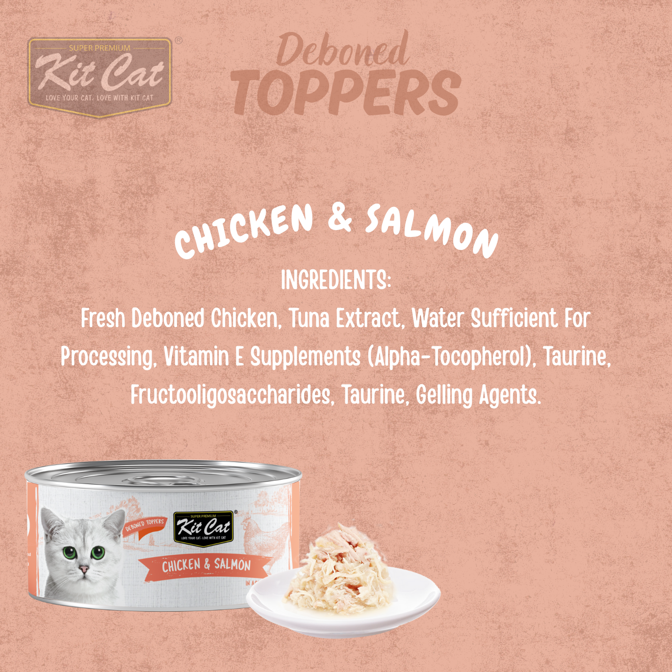 Kit Cat Deboned Toppers - Chicken Variants (80g)