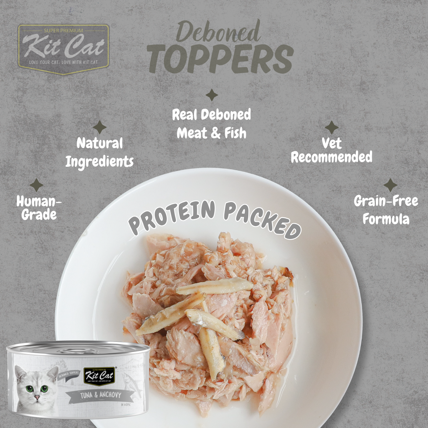 Kit Cat Deboned Toppers - Tuna Variants (80g)
