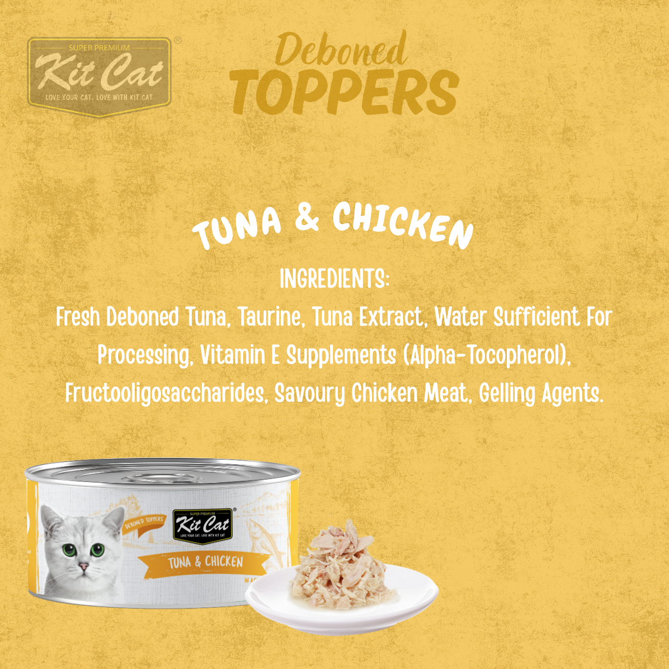 Kit Cat Deboned Toppers - Tuna Variants (80g)