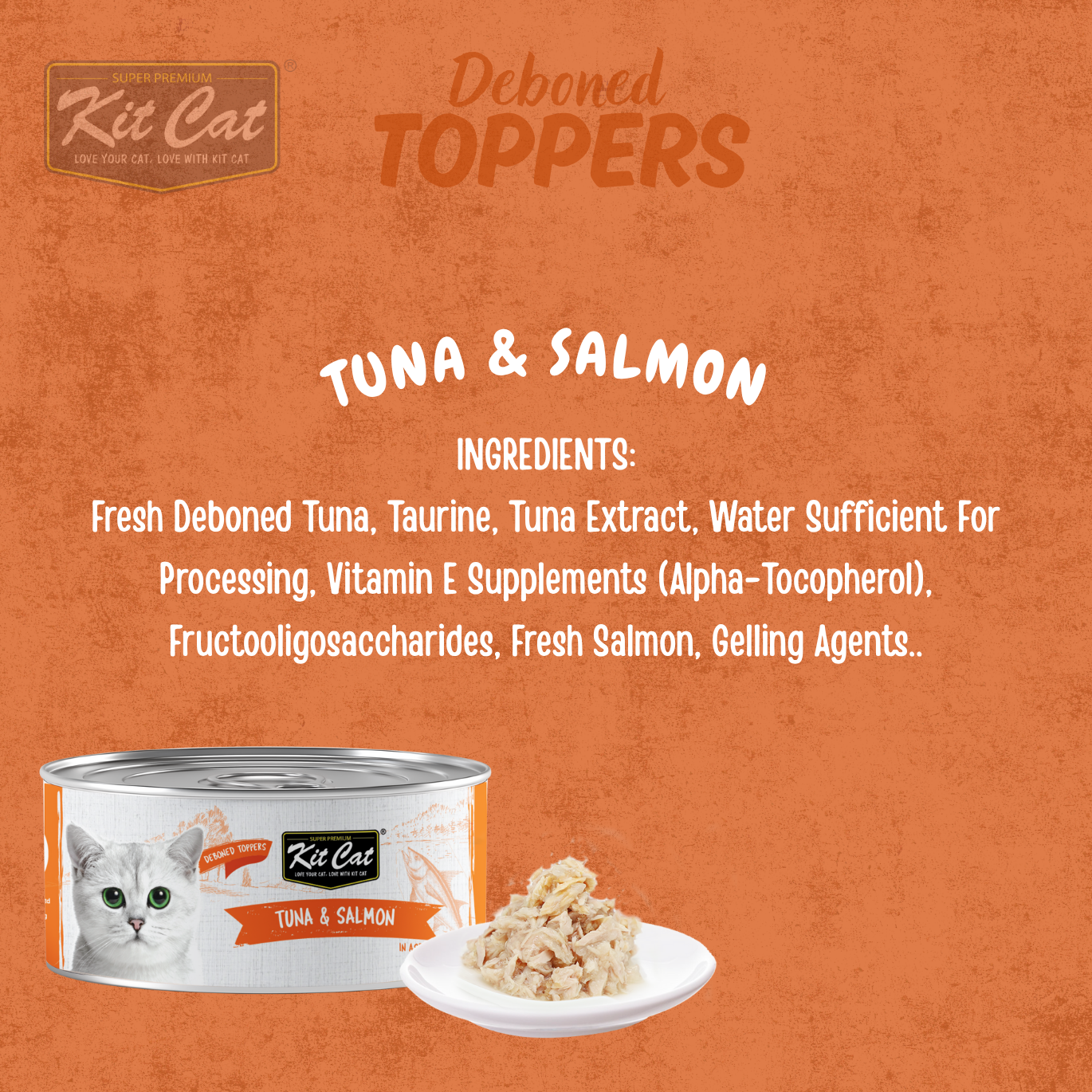 Kit Cat Deboned Toppers - Tuna Variants (80g)